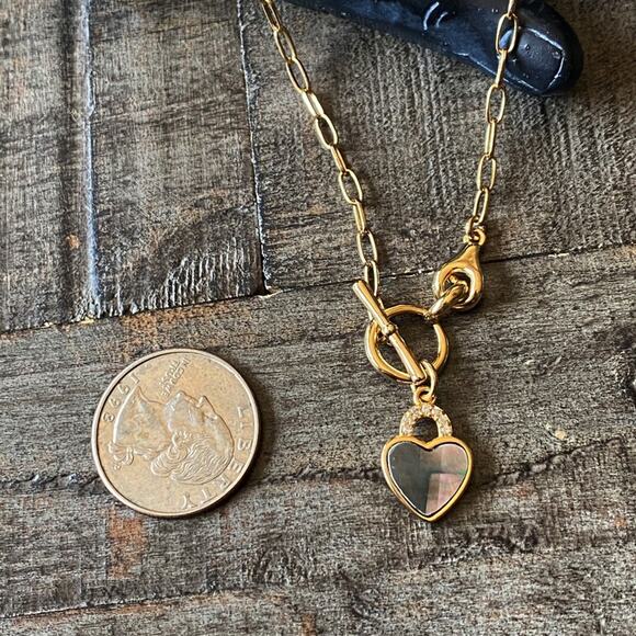 NEW FP x Luna Norte Mother Of Pearl Heart Toggle Necklace - Picture 7 of 8